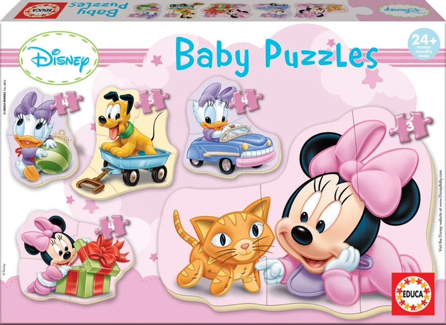 EDUCA Baby puzzle Minnie 5v1 (3-5 dílků)