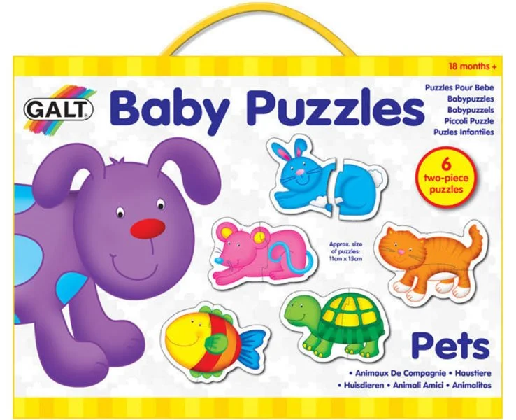 GALT Baby puzzle Zvířátka 6x2 dílky