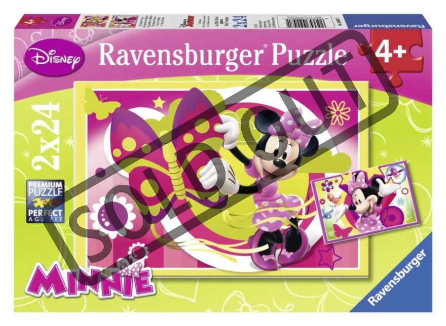 RAVENSBURGER Puzzle Den s Minnie 2x24 dílků