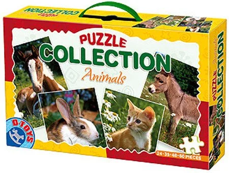 D-TOYS Puzzle Domácí zvířátka 4v1 (24,35,48,60 dílků)