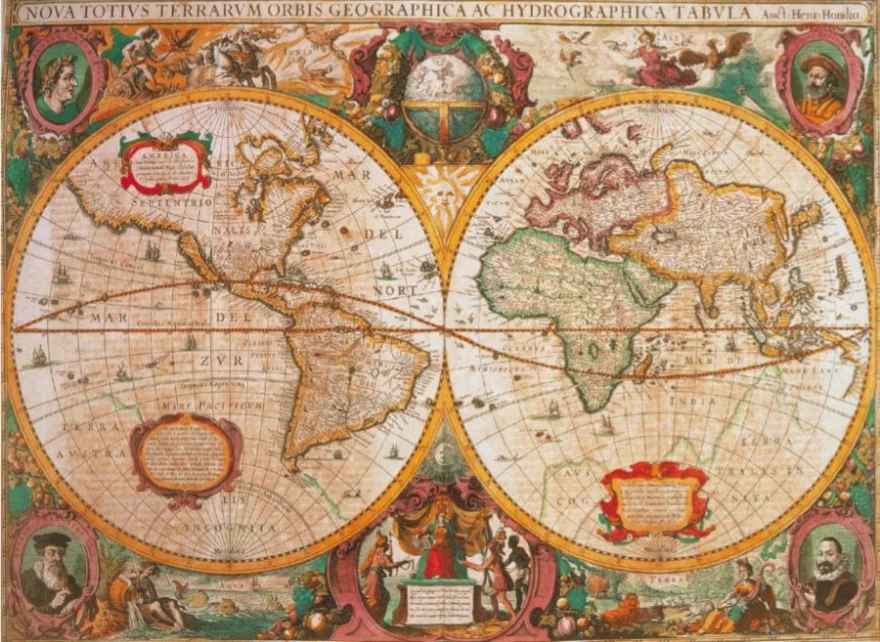 CLEMENTONI Puzzle Historická mapa 1000 dílků