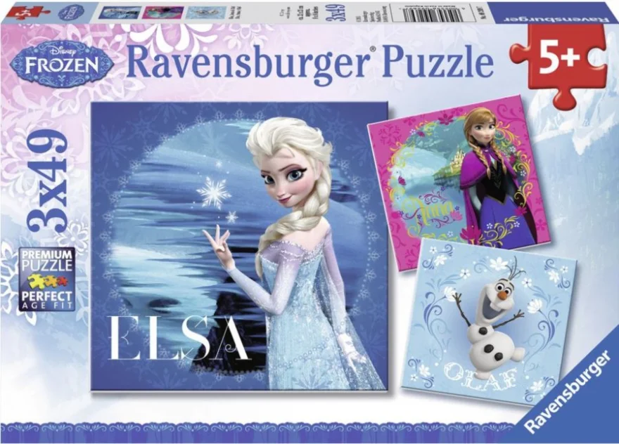 RAVENSBURGER Puzzle Ledové království 3x49 dílků