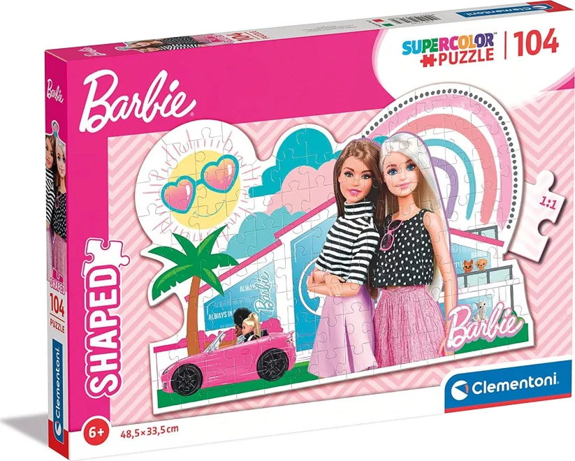 CLEMENTONI Obrysové puzzle Barbie 104 dílků