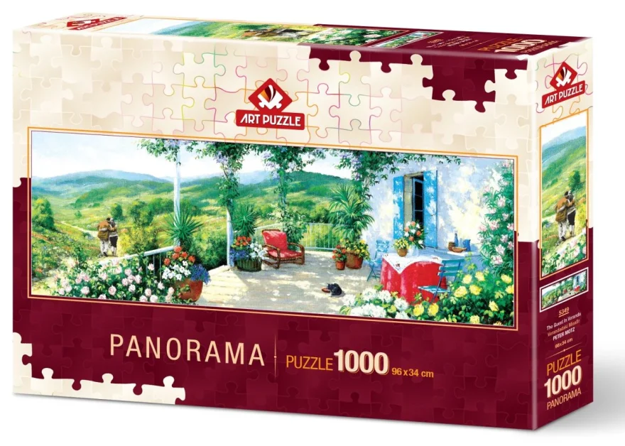 ART PUZZLE Panoramatické puzzle Host na verandě 1000 dílků