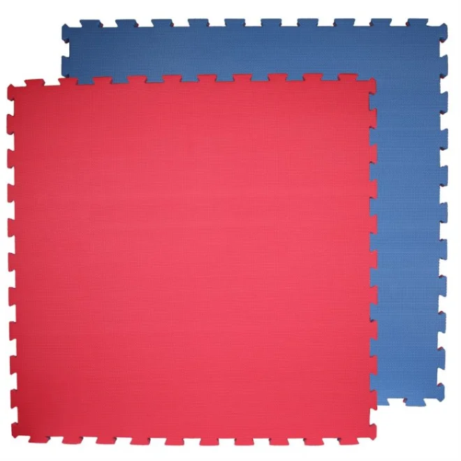 Pěnový koberec - modrá/červená 100x100x3cm