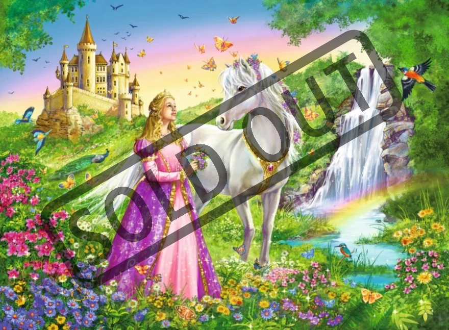 RAVENSBURGER Puzzle Princezna s koněm XXL 200 dílků