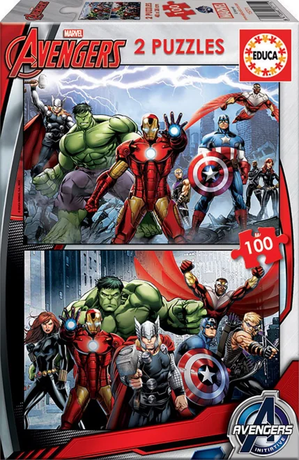 EDUCA Puzzle Avengers - Sjednocení 2x100 dílků