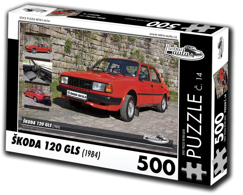RETRO-AUTA Puzzle č. 14 Škoda 120 GLS (1984) 500 dílků