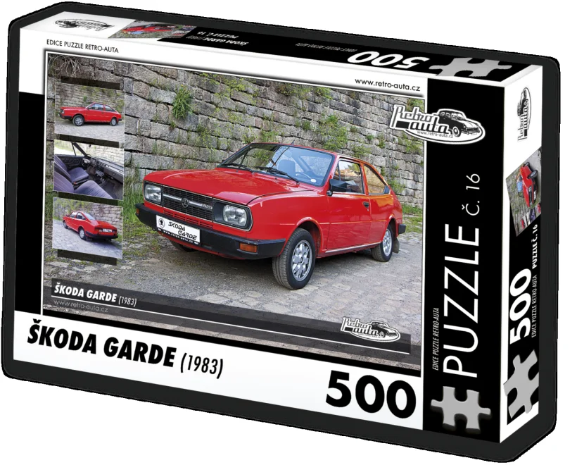 RETRO-AUTA Puzzle č. 16 Škoda Garde (1983) 500 dílků