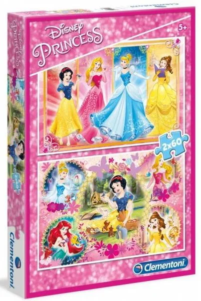 CLEMENTONI Puzzle Disney princezny: Kamarádky 2x60 dílků