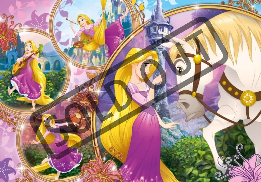 CLEMENTONI Puzzle Disney princezny: Na vlásku MAXI 24 dílků