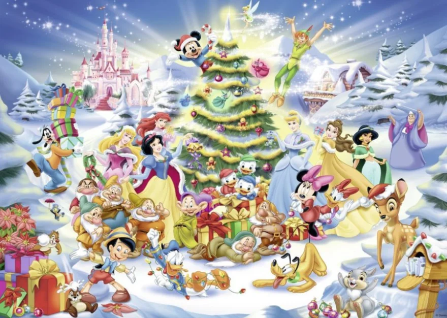 RAVENSBURGER Puzzle Disney Vánoce 1000 dílků