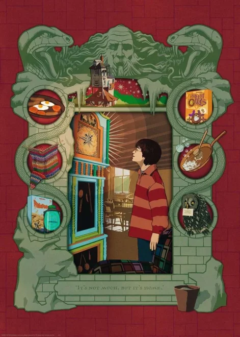 RAVENSBURGER Puzzle Harry Potter 2: U Weasleyových 1000 dílků