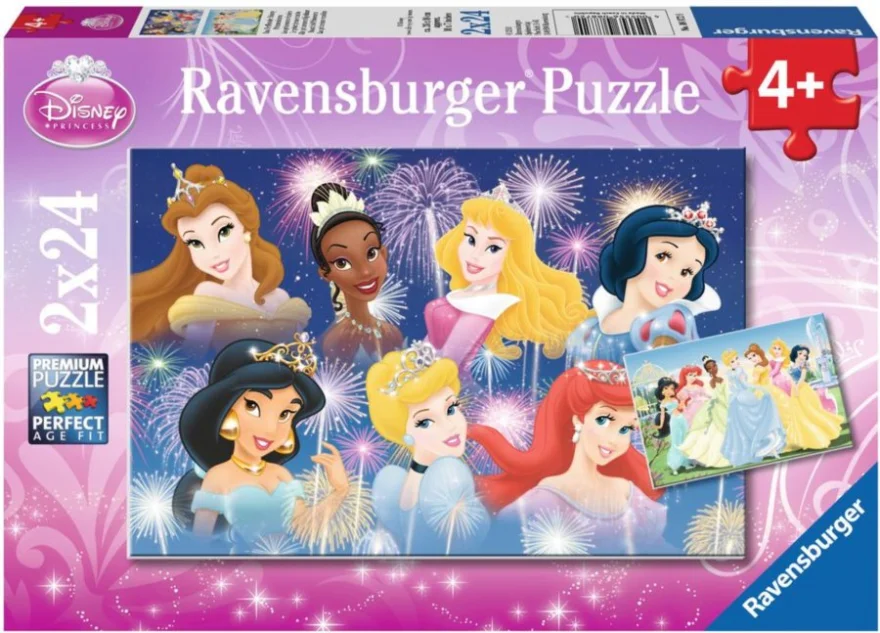 RAVENSBURGER Puzzle Krásné princezny 2x24 dílků