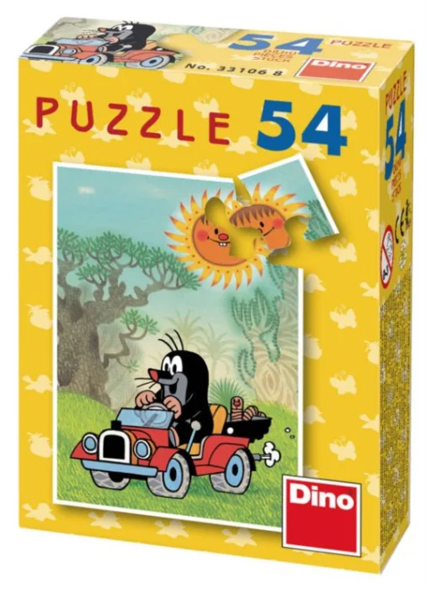 DINO Puzzle Krtek - džíp 54 dílků