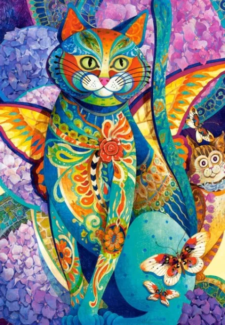 CASTORLAND Puzzle Malovaná kočka 1500 dílků