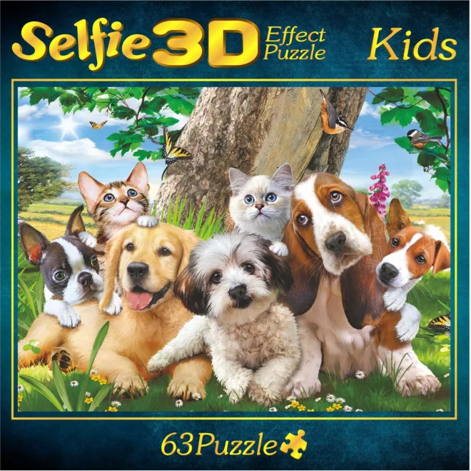M.I.C. Puzzle Moji přátelé - selfie 3D 63 dílků