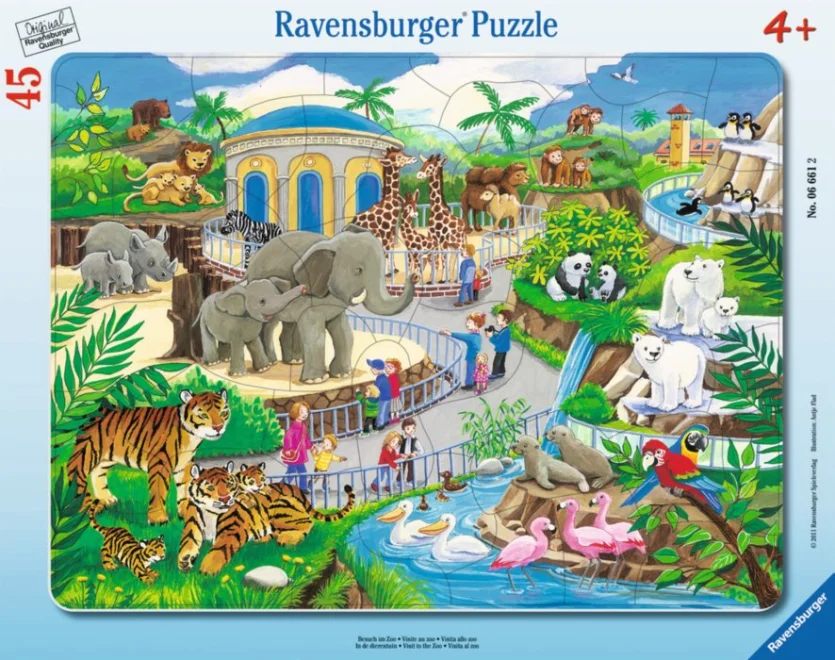 RAVENSBURGER Puzzle Návštěva v ZOO 45 dílků