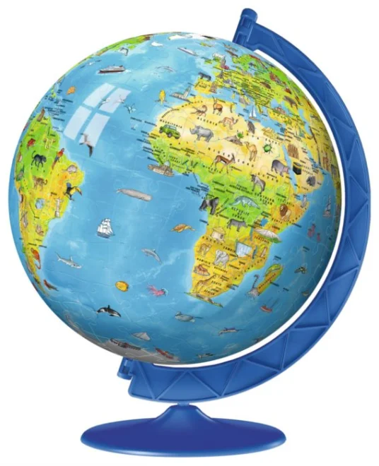 RAVENSBURGER Puzzleball Dětský globus se zvířátky (anglický) 180 dílků