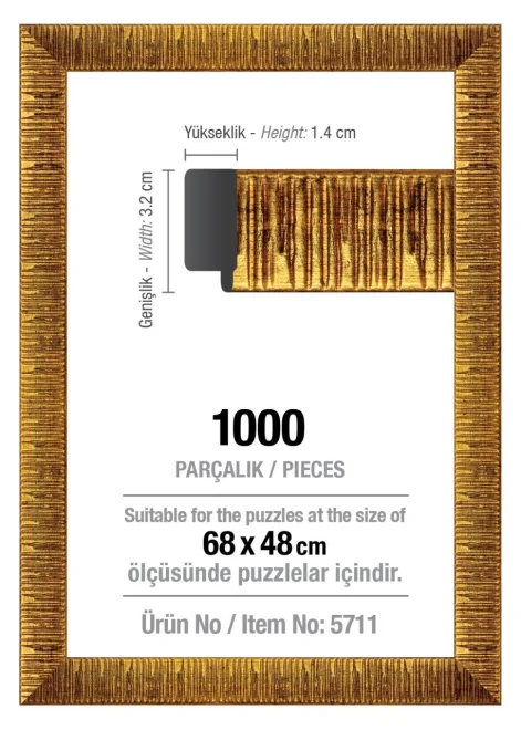 ART PUZZLE Rám na puzzle 68x48cm zlatý (5711)