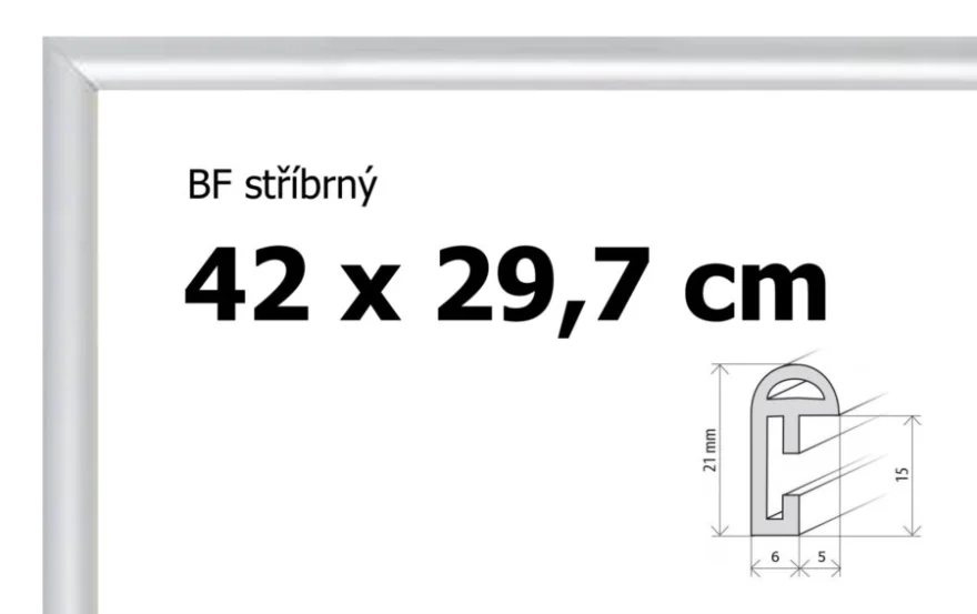 BFHM Plastový rám na puzzle 42x29,7cm A3 - stříbrný
