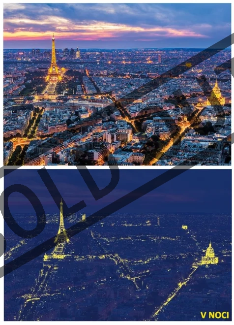 DINO Svítící puzzle Večerní Paříž 1000 dílků