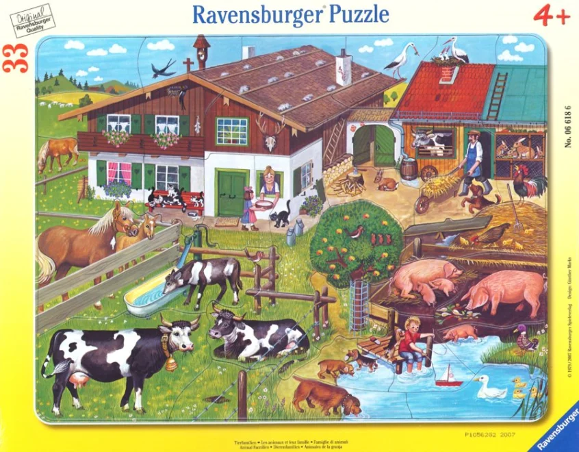 RAVENSBURGER Puzzle Zvířátka na statku 33 dílků