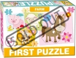 Baby puzzle Na farmě 4v1 (3-5 dílky)