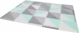 Pěnové puzzle šedo-zelené Trojúhelníky s okraji