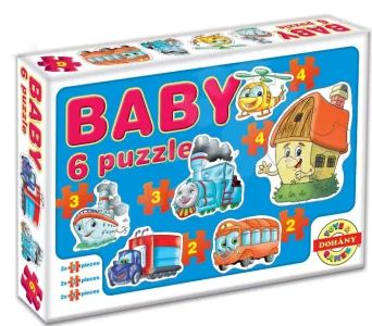 Baby puzzle Doprava 6v1 (2-4 dílky)