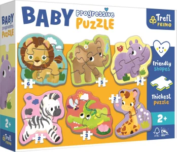 Baby puzzle Safari 6v1 (2-6 dílků)