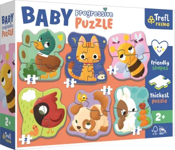 Baby puzzle Zvířátka 6v1 (2-6 dílků)