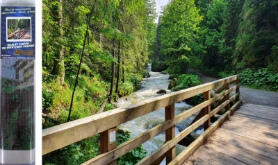 Diamantové malování Dřevěný most v lese 30x40cm