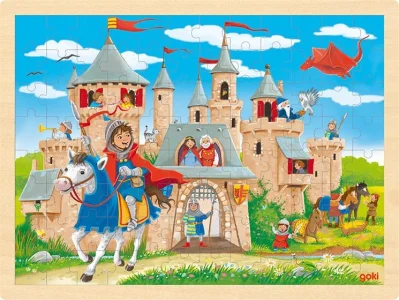 Dřevěné puzzle Rytířský hrad 96 dílků