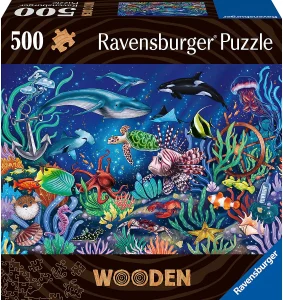 Dřevěné puzzle V moři 500 dílků