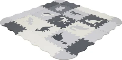 Pěnové puzzle šedé Dinosauři (28x28)