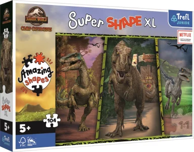 Puzzle Super Shape XL Jurský svět: Křídový kemp 104 dílků