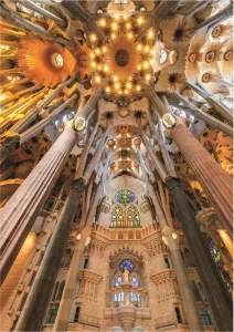Puzzle Sagrada Familia - interiér, Barcelona (Španělsko) 1000 dílků