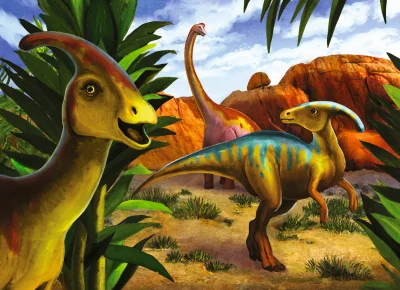 Puzzle Svět dinosaurů: Parasaurolophus 20 dílků
