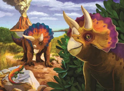 Puzzle Svět dinosaurů: Triceratops 20 dílků