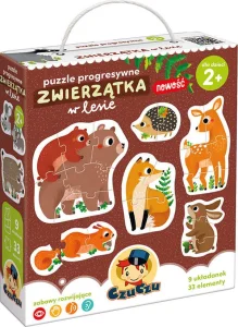 Puzzle Zvířátka z lesa 9v1 (2-6 dílků)