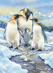 Rodinné puzzle Rodina tučňáků 350 dílků