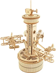 Rokr 3D dřevěné puzzle Řídící věž letového provozu (hrací skříňka) 255 dílků