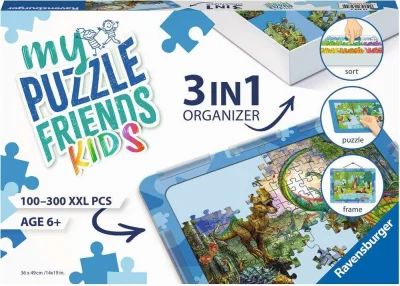 Sada pro skládání puzzle My Puzzle Friends Kids 3v1 modrá