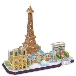 3D puzzle CityLine panorama: Paříž 114 dílků