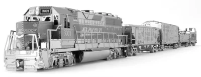 3D puzzle Nákladní lokomotiva se 4 vagony (deluxe set)