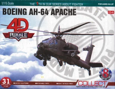 3D puzzle Vojenský vrtulník Boeing AH-64 Apache