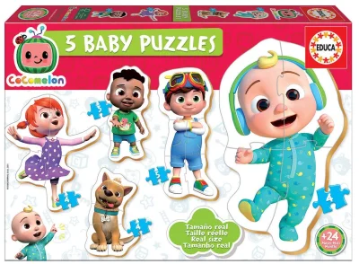 Baby puzzle Cocomelon 5v1 (3-5 dílků)