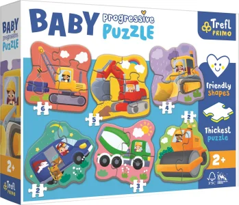Baby puzzle Na staveništi 6v1 (2-6 dílků)