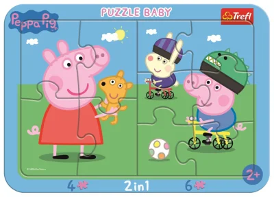 Baby puzzle Šťastné prasátko Peppa 2v1, 10 dílků